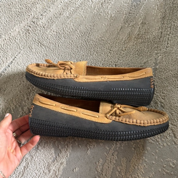 Cole Haan Slip On Boat Shoe leather Brown tan flats driving loafer 8.5 - Picture 9 of 12